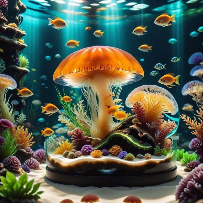 Galaretka w akwarium morskim