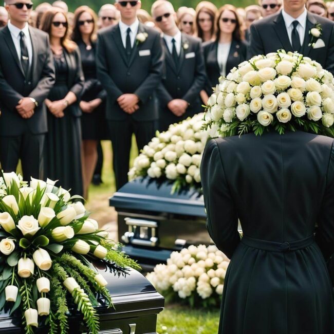Klasyczne ubrania na pogrzeb