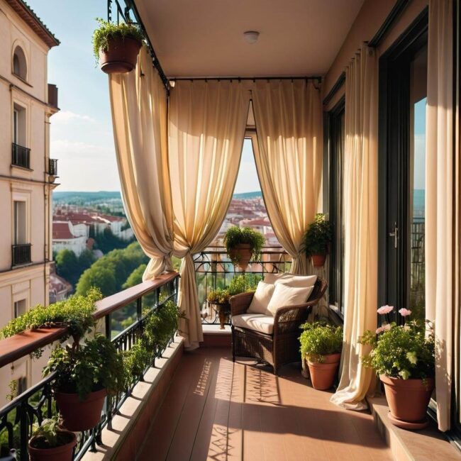 Narzędzia do montażu zasłon na balkonie