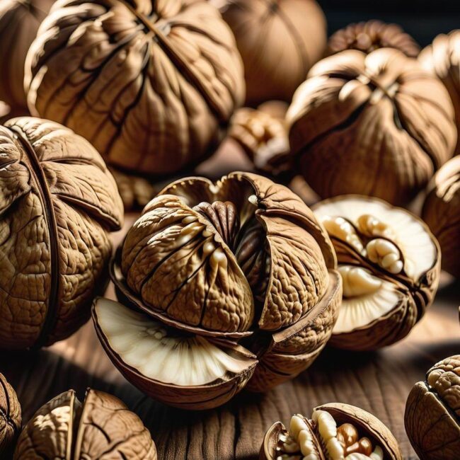 Waga orzecha włoskiego z łupiną