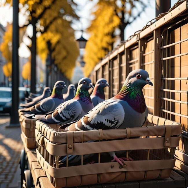 Wygodne kosze transportowe dla gołębi hobby