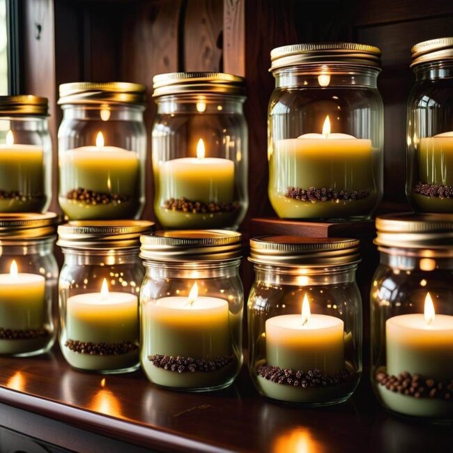 słoiki do świec rękodzieło